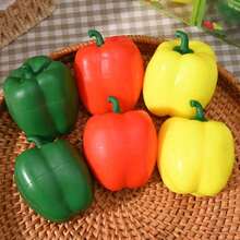 1 pieza Juguete antiestrés de pimienta de color, suave al tacto, de recuperación lenta, con sensación de descompresión y extrusión, ideal para que los estudiantes se relajen en el recreo, adorno de escritorio de oficina y para llevar en el bolsillo, juego de juguete blando - Multicolor - Ver 6