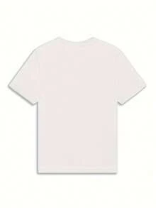 Camiseta con estampado de letras y libros coloridos, camiseta casual de manga corta con cuello redondo para primavera y verano, ropa de mujer. - Blanco - Ver 2