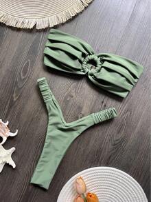 Microbikini con Push-Up para mujer, traje de baño Sexy para mujer, conjunto de Bikini brasileño con Tanga, trajes de baño, ropa de playa 2024 - RT2520 - Ver 6