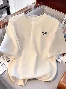Blusa casual para mujer, diseño de estampado de mariposa, degradado de rosa y negro, adecuada para uso al aire libre, vacaciones, verano, citas, camiseta de manga corta para mujer - Blanco 2 - Ver 7