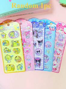 1 pieza Pegatina de joyería con brillo y dibujo animado aleatorio y lindo. Pegatina de agua adecuada para decorar cuadernos, fundas de teléfono, botellas de agua y artículos de papelería. Esencial para los amantes de los productos lindos, excelente para coleccionar y regalar. - Multicolor - Ver 10