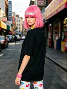 Camiseta de manga corta con cuello redondo suave y casual de verano para mujer, tops para salir, algodón, vintage, estilo callejero europeo y americano, casual deportivo, estilo unisex, estilo casual urbano, tops bonitos, Gen Z, curvy, ropa Y2K, camisetas divertidas, tops para damas, conjuntos de vacaciones para mujer, top lindo, camiseta gráfica, conjuntos de primavera, camisetas holgadas, ropa de calle retro, estilo de los 90, estilo de los 2000, subcultura, top negro, tops blancos, atuendo de fiesta de los 90. Negro - Negro - Ver 2