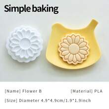 1pc Nordic Style Flower Shape Cookie Cutter, Creative Floral Embossed Biscuit Mold, Multipurpose DIY Baking & Clay Mold, 3D Flower Pattern Pastry Press Stamp For Birthday Party Decoration, Gift & Home Kitchen Crafting - View 17
