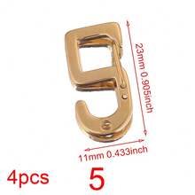 4 chiếc khóa xoay bằng thép không gỉ 304 mạ vàng 18K, khóa lò xo nhiều hình dạng khác nhau dùng để tự làm trang sức. - khóa - Xem 10