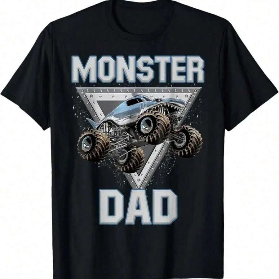 Monster Truck Dad Fathers Day Monster Truck Are My Jam T Shirt - 黑色 - 查看 1