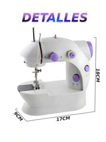 Máquina De Coser Portatil Mini. Maquinita Electrica De Costura Altamente Multifuncional Para El Hogar. - Blanco - Ver 4