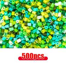 500 hạt nhựa nhỏ 2.6mm, hạt ghép hình pixel, hạt sắt nung chảy, hạt trang trí DIY chất lượng cao, quà tặng thủ công. - Đậu - Xem 19