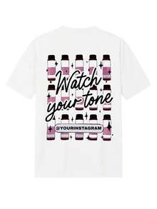 Personalize Your Comfortable Double-Sided Casual T-Shirts For Women, Add Your Own Text To Design Your Custom Printed T-Shirts, Custom T-Shirts For Stylists - Beauty T-Shirts, Gifts For Hairdressers, Gifts For Stylists. - 白色 - 查看 4