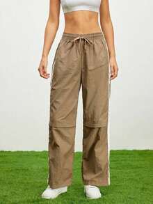 Pantalones deportivos de moda para mujer, aptos para el verano - Camel - Ver 4