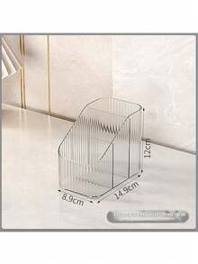 1pc Elegant Makeup Storage Box - Lightweight Plastic Desktop Organizer Box With Compartments, Suitable For Skincare, Lipsticks And Jewelry/High-End Makeup Brushes, Acrylic Lipstick And Skincare Desktop Vanity Pen Holder (Variations In Batches Do Not Affect Usage And Appearance) - View 14