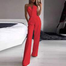 Women's Chinese-Inspired Jumpsuit With Traditional Details And A Modern Cut, Perfect For Everyday Looks In Spring And Summer. - 紅色 - 查看 5