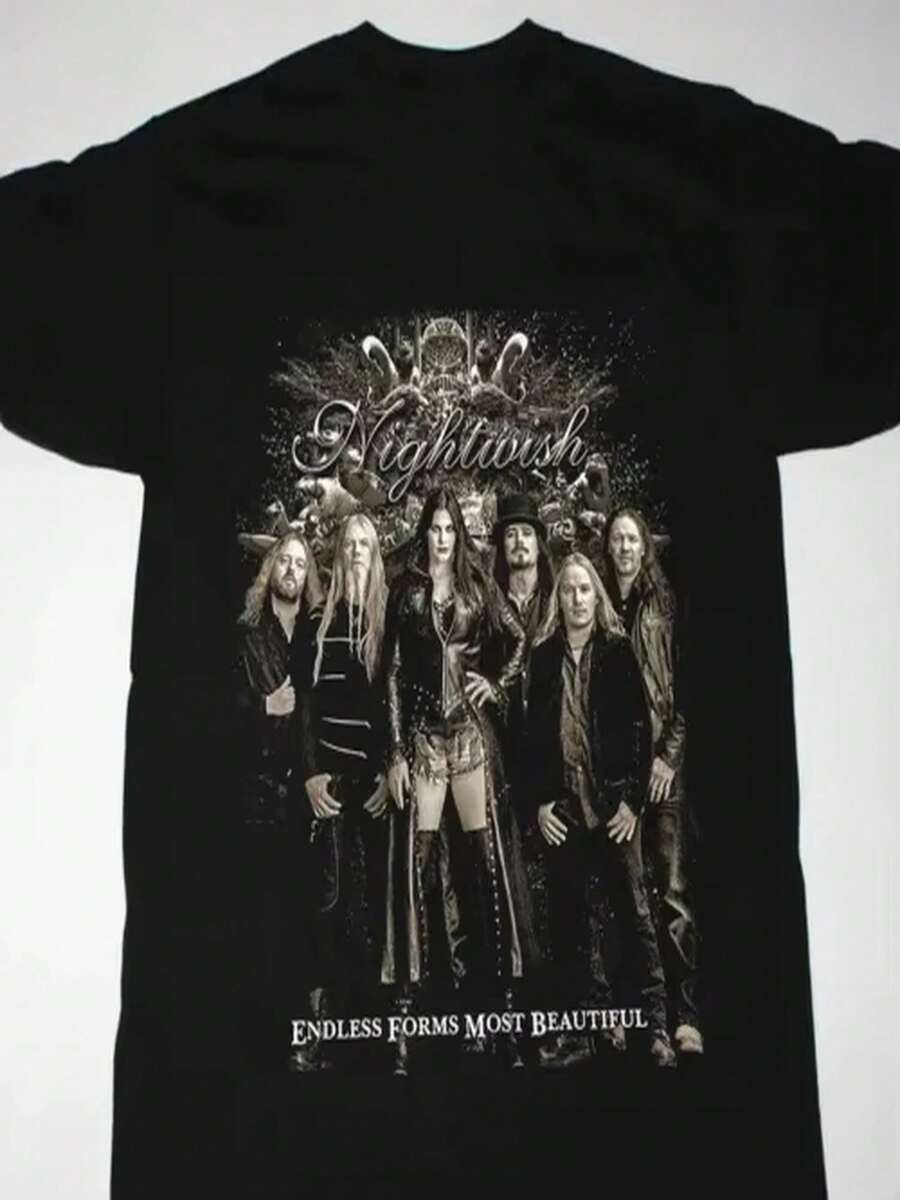 The Most Beautiful Black NightwishEndlessForms T-Shirt, Available In Sizes S To 5XL, The Perfect Christmas Gift. - 黑色 - 查看 1