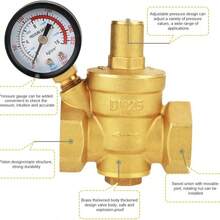 DN25 1 Inch Brass Water Pressure Reducing Valve 1'' Adjustable Pressure Regulator Valve Thread With Gauge - DN25 - View 4