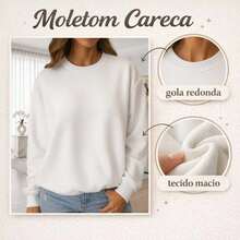 Women's Sweatshirt With Brazil Football Club Print, Long Sleeves And Crew Neck. - White - View 2