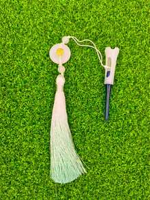 1 pièce Tee de golf avec gland en jade blanc, picots en plastique de 83 mm, support anti-perte de balle, accessoires de golf - Multicolore - Voir 9