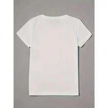 Camiseta Moderna con Diseño Atrevido, Estilo Original para Mujeres, Ideal para Ocasiones Informales o Salidas Nocturnas, Disponible en Talla M y Color Negro, Moda Urbana,  Actual y Popular - Negro - Ver 2