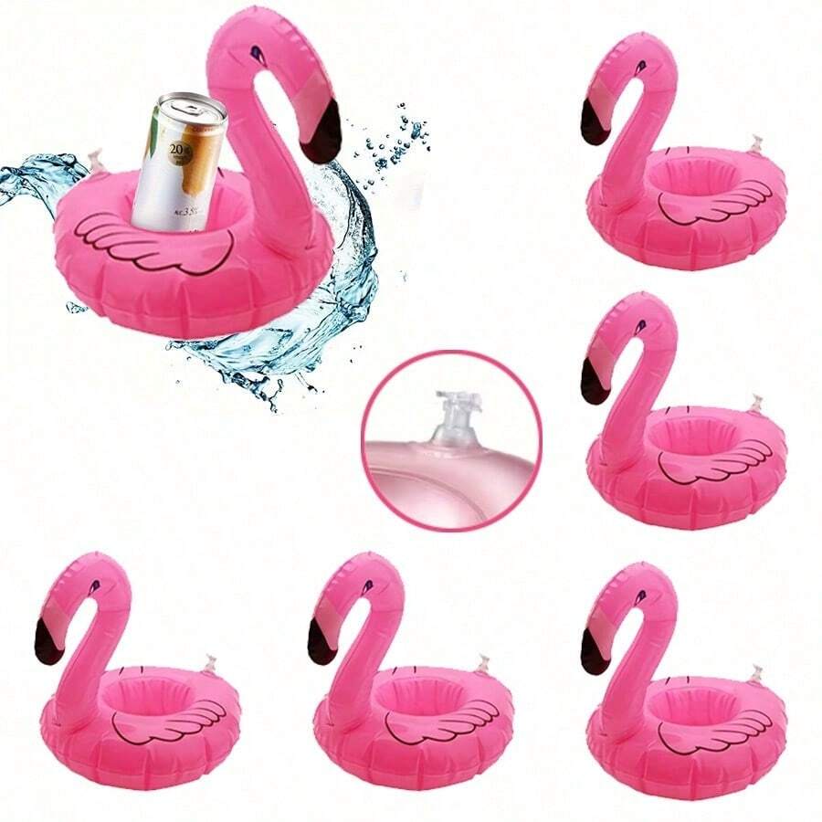 1pc/6pcs Floating Drink Holders For Pool, Suitable For Cans, Cups And Bottles - Fun Adult Pool Party Accessories - Inflatable Cup Holder - View 1