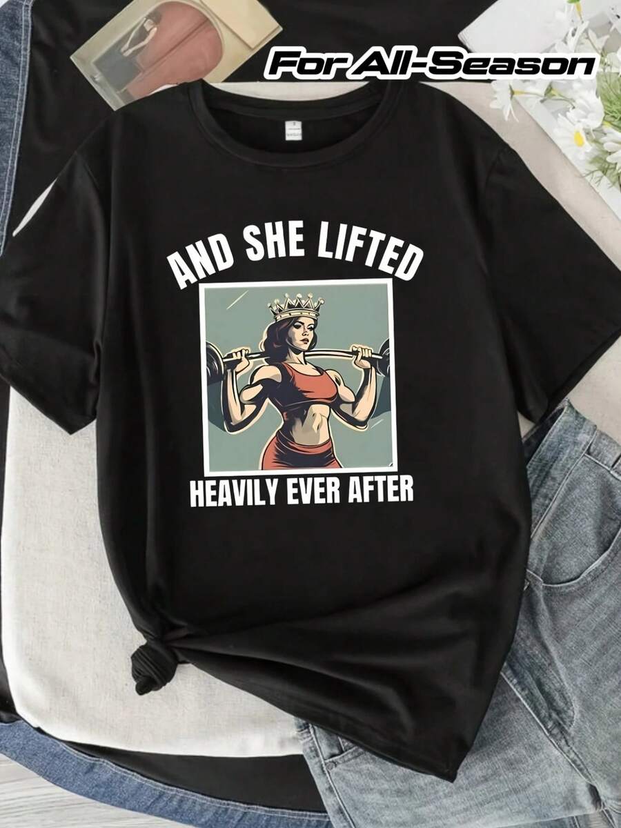 Camiseta unisex de manga corta, para mujer"YEllaElevadoPesadoAlguna vezDespués"Levantamiento de pesasCamiseta-EmpoderadorMujerFisicoculturistaDiseño,Gimnasio&InformalEntrenamientoTee,CortoMangaRedondoCuello,MáquinaLavablePara todas las estacionesAcondicionamiento físicoRopaparaLevantamiento de pesas&Jugadores de culturismohombre, , , Dazymujer,romwehombres, bohochic,maestrasregalos,camisetaparaconjuntos de mujercon curvasparamu,y2k, - Negro - Ver 1