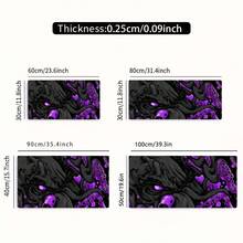 1pc Black Octopus Design Mouse Pad, Artistic Desktop Mat, Large Size Desk Accessory, Rubber Base, Stitched Anti-Slip Keyboard Pad, Suitable For Office, Home Computer, Gift For Men, Women, Friends, Suitable For Back To School, Gaming And Other Occasions. Desktop Mouse Pad, Office Supplies, Desk Accessories, Mouse Pad. - Black Octopus Pattern - View 9