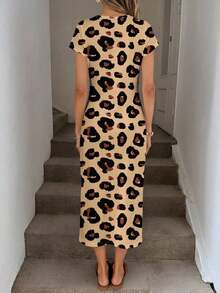 Vestido midi casual de mujer con estampado de lunares, cintura retorcida y abertura alta sin mangas; Vestido ajustado texturizado casual de mujer; Conjunto de fitness de mujer; Vestido de invitada de boda de mujer; Atuendo de oficina de mujer - Multicolor 8 - Ver 4