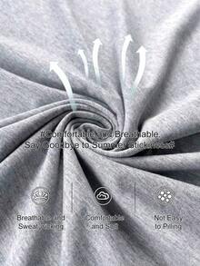 100% Cotton, Perfectly Imperfect, Women's White Crew Neck T-Shirt With Simple Letter Print For Summer, Comfortable And Breathable Cotton Fabric, Versatile Casual Style, Fashionable T-Shirt, Beautiful T-Shirt, Gift For Brothers, Gift For Sisters, Gift For Mom, Mother's Day Gift, Casual Fashion T-Shirt For Dates. - 淺灰色 - 查看 7