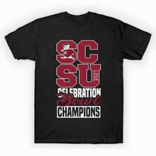 SCSU CHAMPIONS T-Shirt unisex de la de algodón puro de alta densidad de 220 g. C-AmiS-eta uniS-ex 100 % aL-Godón de - Tejido de alta densidad. Apta para todo tipo de perS-onas, ya sean mujeres o hombres. Tejido duradero de alta C-Alidad apto para todas las estaciones, suave al tacto pero duradero. Tops transpirables. Conjuntos de otoño para mujer. Conjuntos de vaC-Aciones para mujer. Disfraz de Halloween para mujer. - Negro - Ver 6