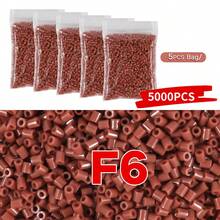 5000+ piezas Paquete de recarga de cuentas de fusión de 2.6mm en series de rojo, rosa y marrón, empaquetadas individualmente, suministros para manualidades de hacer joyas, colgantes, llaveros, para graduación, regreso a clases, Navidad, fiestas, regalos de cumpleaños, set a granel de cuentas de fusión de 2.6mm multicolor - Cuentas de rompecabezas de 2,6 mm - Ver 30