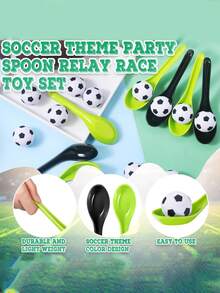 12/24pcs Football Party Game Set: Dribbling Relay Toys Set (Suitable For Teens And Adults), Includes Foam Footballs And Relay Games; Ideal As Party Supplies And Small Gifts For Sports Events, School Parties And Birthday Parties - Multicolor - View 5