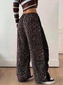Women's Color-Blocked Parachute Pants For Spring And Summer Outings And Concerts - Black - View 7