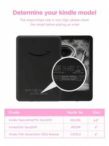 1个咖啡棕色波点图案保护套，兼容 Kindle 2024、Kindle NK 11/Kindle Basic、Kindle Paperwhite 5、10.2英寸 2025（第十代）/ 11英寸 2025、Galaxy Tab A8 10.5英寸 2022，具备自动唤醒/睡眠功能，轻薄贴合，有效保护您的阅读设备。 - 彩色 - 查看 9