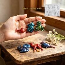 1pc 6-In-1 Animal Pendant Mold, DIY Clay Mold Suitable For Resin, Gypsum, Candle, Aromatherapy, Home Decor - Six-piece Animal Pendant Mold - View 1