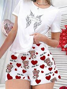 Women's Oversized Short-Sleeved T-Shirt With Graphic Print And "Cyber Soul" Text, Loose Fit With Soft And Breathable Round Neck, Y2K Style, Comfortable And Casual Summer Wear, For Everyday And Informal Use, Sweat-Absorbing, Comfortable, Versatile And Perfect For Relaxed Daily Looks. - 白色 - 查看 8