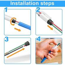 Smooth Writing Replacement Refills For BIC 4 Colours Pens Refill 16 Items, Ideal For Office, School Home Use, Long-Lasting Ink Flow, Reliable Everyday Writing Supplies(Black, Red, Green, Blue) - 預設 - 查看 6