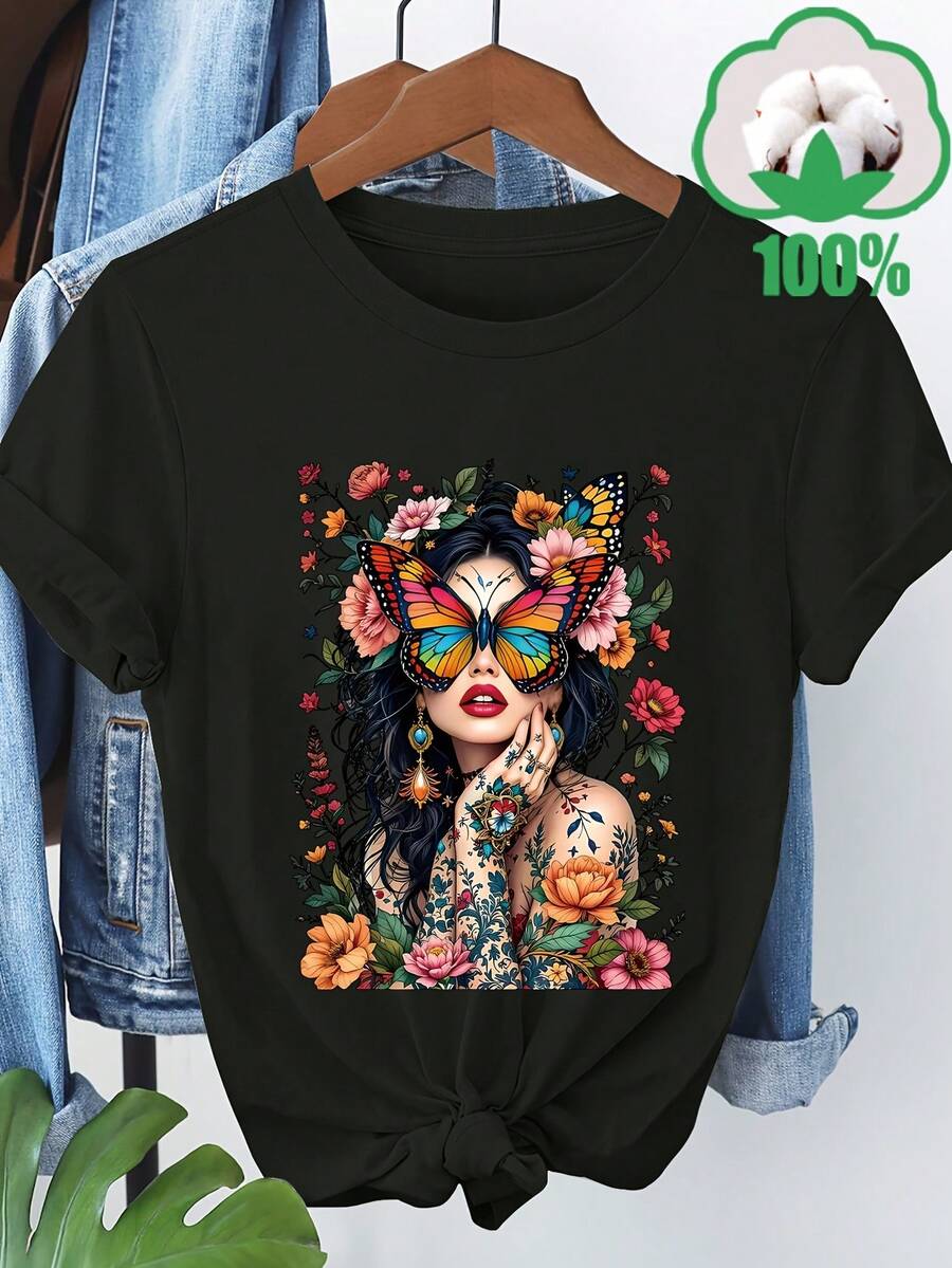 Women T-Shirts - Black - View 1