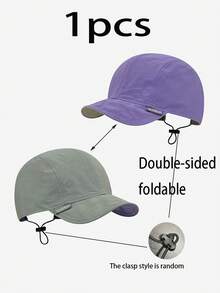 1pc Double-Sided Quick-Dry Baseball Cap, Soft Brim Thin Breathable Outdoor Sports Unisex Sun Hat - A - View 9