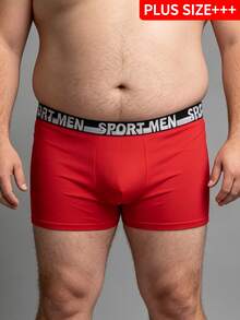 4pcs/Pack Plus Size Men's Solid Color Boxer Briefs, Breathable Waistband Comfortable Underwear - Multicolor - View 3