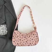 Minimalist Elegant Floral Shoulder Bag - Multicolor - View 12