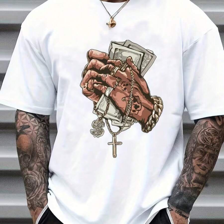 Camiseta impresa para hombres y mujeres - Blanco - Ver 1