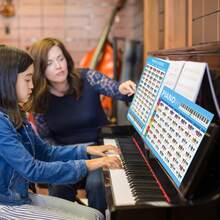 Poster Akord Piano Berwarna-warni, Termasuk Akord Piano Umum, Notasi Keyboard Piano, Diagram Akord, dan Panduan Teori Musik untuk Pemula dan Guru Musik, Kertas Tebal Dilaminasi Dua Sisi - Baby Blue - View 7