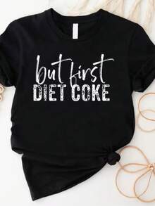 Funny Diet T-Shirt - Iconic Slogan Tee Suitable for Diet Enthusiasts, Casual Round Neck Shirt with Iconic & Diet , Machine Washable Apparel for Year-Round Wear (No Transparency) - Negro - Ver 2