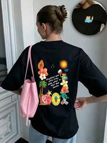Bunny 'DtMF', roligt tryck med Puerto Rico-groda, 100% bomull, dam-t-shirt med lös passform, sommarkläder, sommartopp i stora storlekar, K-Pop warrior-serien, topp i ren bomull, damkläder, sommarkläder för kvinnor, stickade plagg, festkläder, damkläder i stora storlekar, lös topp med rund hals för kvinnor i stora storlekar, bästa vän-kläder, semesterkläder, avslappnade sportkläder, eleganta toppar, damsportkläder, damtopp, reklamkläder för kvinnor, unisex, tonårskläder, bas-t-shirts, sommarkläder för kvinnor, mjuka och bekväma, sommar, vinter, vår, festivaler, Eid al-Fitr, Kungens dag, Mors dag, fester, strand, bröllop, studentceremonier, gym, elegant, avslappnad, semester, sport, lyx, formell, y2k, lantlig, affärsmässig, paljetter volanger, prickar, tofsar, blommigt, grafiskt, leopardmönstrat sommaroutfit dam - Svart - Visa 3