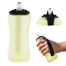 1 Pack Collapsible Water Bottles 350ml(11.84 Oz), 2026 New Reusable Running Foldable Water Bottle, Leakproof Travel Water Bottle For Running, Hiking, Travel, Outdoors, Camping (1, Blue) - 黃色 - 查看 1