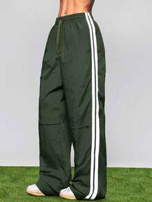 Pantalones deportivos de moda para mujer, aptos para el verano - Verde militar - Ver 5