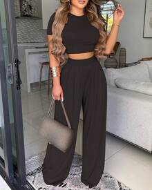 Women Two-Piece Outfits - Black - View 4