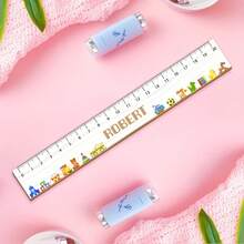 Regla de acrílico personalizada | Diseño ilustrado vibrante, durable, ideal para estudiantes y maestros, diseño moderno, gráficos divertidos, artesanía de alta calidad, adecuada para niños y niñas - A - Ver 13