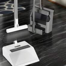 1 Set 3-In-1 Broom And Dustpan, Home Sweeping Brush Scraper Combo: Soft Bristle Broom, Dustpan And Brush Set - Non-Stick, Suitable For Home, Office, School, Dorm - Perfect Christmas Gift, Cleaning Brush - Triple - View 1