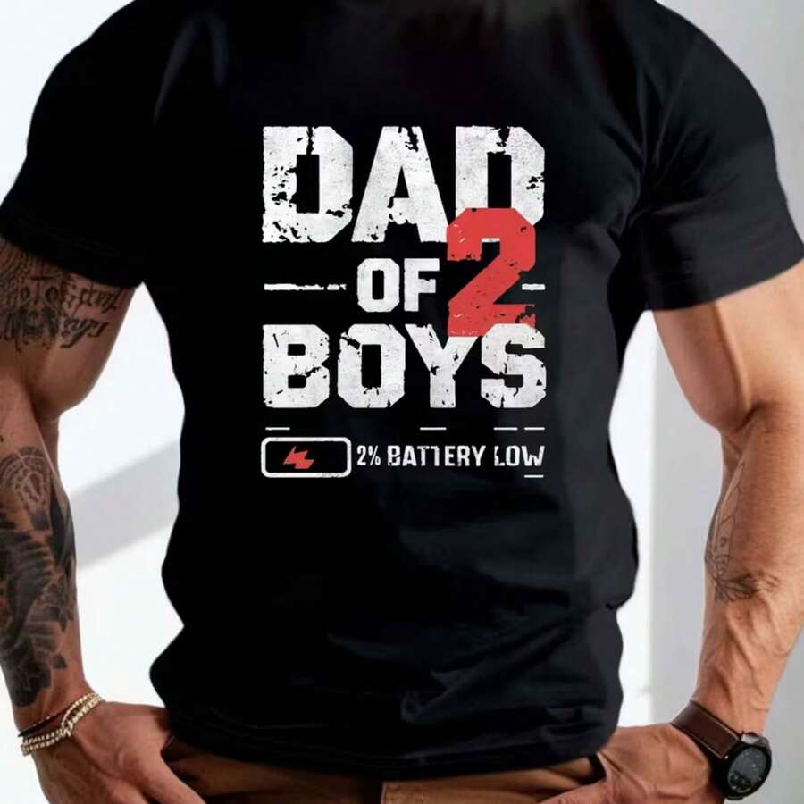 Printed T-Shirt For Men And Women - 黑色 - 查看 1