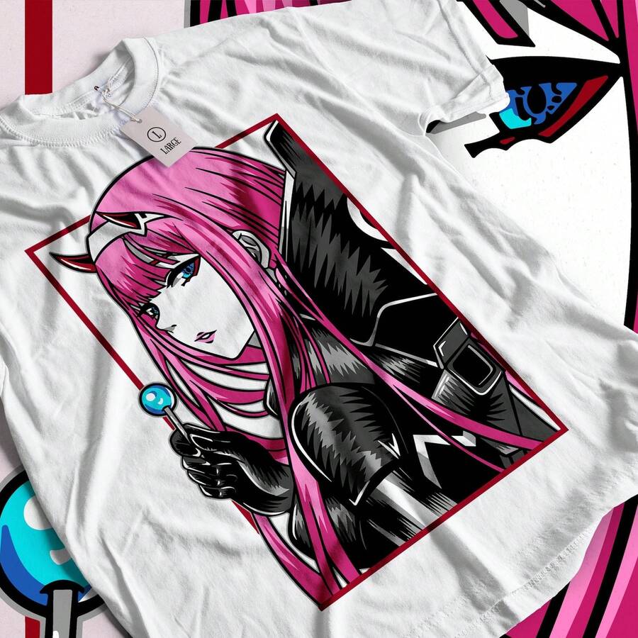 Camiseta de anime Waifu Material, Camiseta de chica anime encantadora UniS1ex Graphic T1EE5 - Blanco - Ver 1