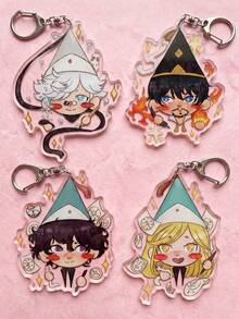 1pc/6pcs Witch Hat Atelier Anime Keyring Packs, Decoration Acrylic Key Chains For Back To School, Fans Gift, Anniversary,Daily Use - Multicolor - View 1
