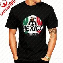 Camiseta con la Bandera de México 2026 y Diseño de Salpicaduras de Pintura, Regalo Perfecto para Aficionados al Fútbol Mexicano y Seguidores de la Selección Nacional - Negro - Ver 6